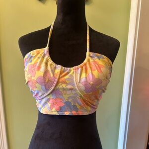 Ninety-Nine Floral Swim Bikini Top Size XX Large NWT
